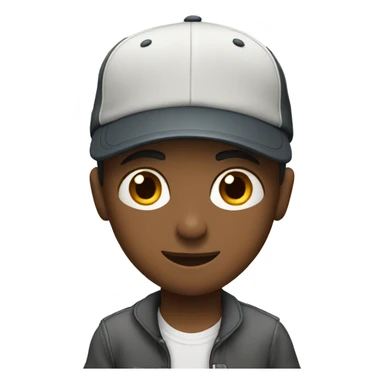 Boy with a fitted cap sticker