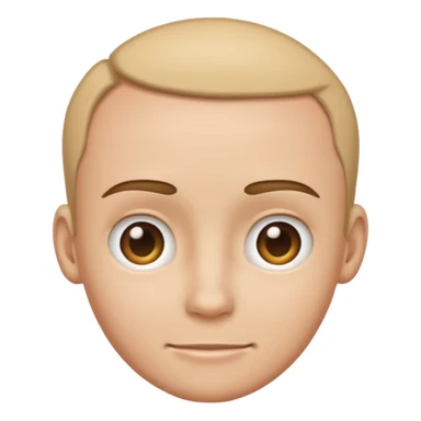 emoji of a human forehead only, showing the area between eyebrows and hairline, simple cartoon style sticker