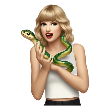 Taylor swift holding a snake  sticker