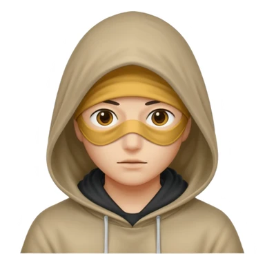 Eyes covered by hood sticker