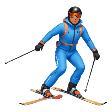 Man Skiing Background Matterhorn sticker