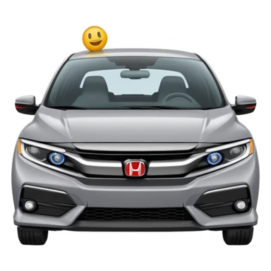 Make an emoji of a 2024 Honda civic with a grey exterior sticker