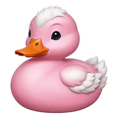 cute soft pink duck sticker