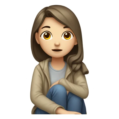 Girl being sick sticker