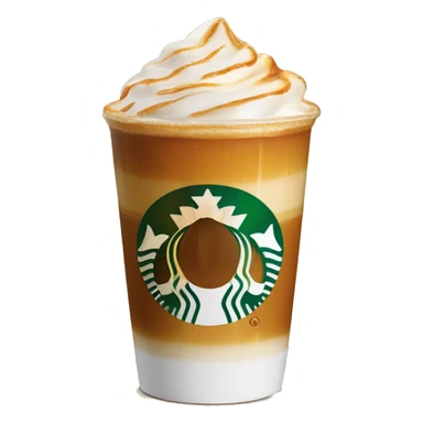 Caramel brûlée latte from Starbucks sticker