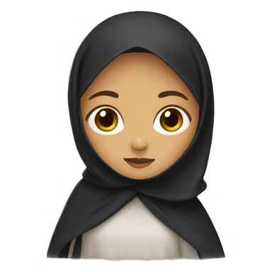 Girl with a khimar  sticker