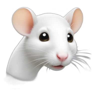 White rat sticker
