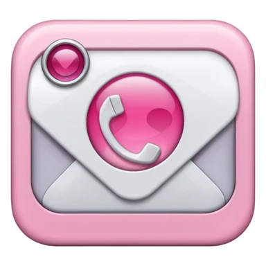 mix light pink dark pink and white girly voicemail sticker
