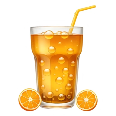 Make a orange tea boba with yellow bubbles sticker