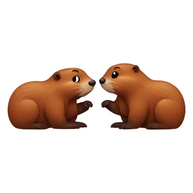 Two Beavers  in love sticker