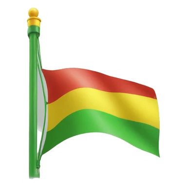 green, yellow and red flag sticker