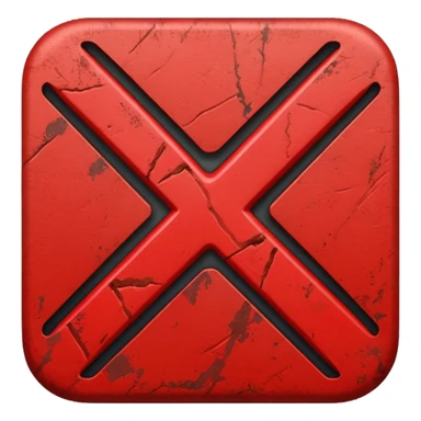 REd X mark sticker
