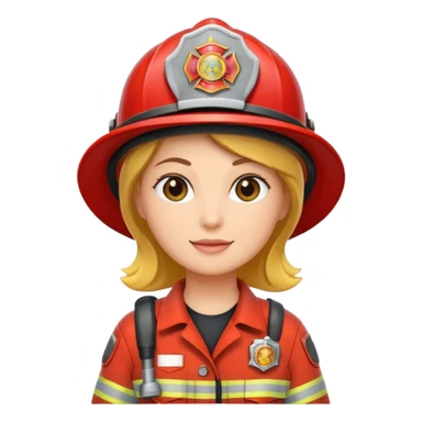 firefighter woman sticker