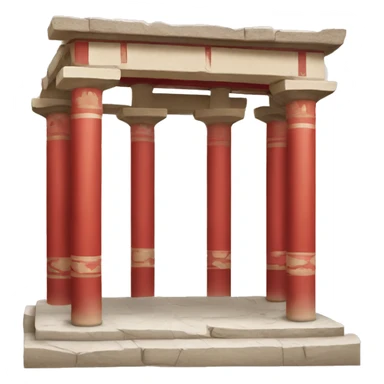 Knossos palace red columns sticker