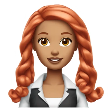 Barbie with red hair sticker