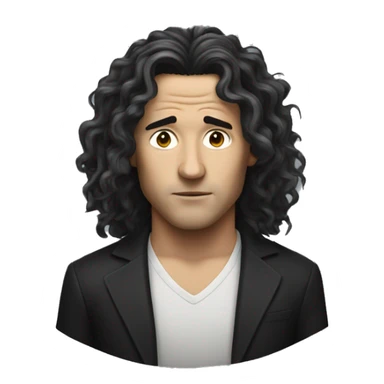 Movie 'Oldboy' male actor with long Curly hair. sticker