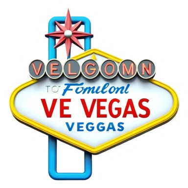 vegas sign sticker