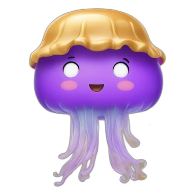 Peanut butter jellyfish hugging coin sticker