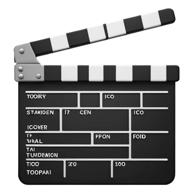 “movie clapperboard mid-snap sticker