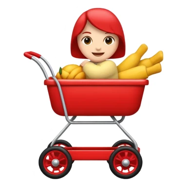 Carrito feliz con un lazo y enseñando la uña sticker