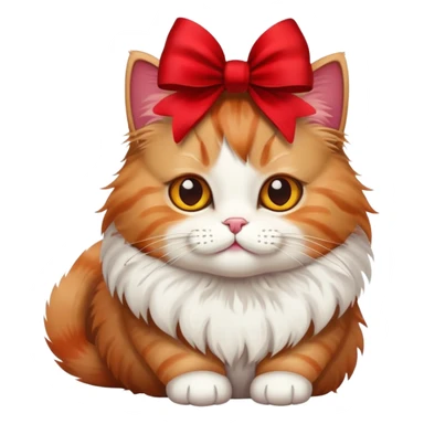 Cat wearing a bow sticker