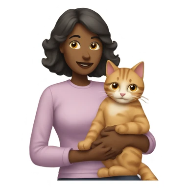 Mom hold cat sticker