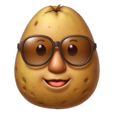 potato with oversized sunglasses sticker