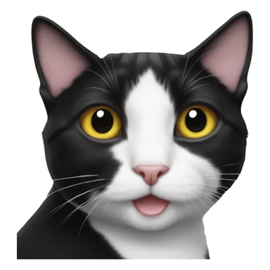 Tuxedo cat holding oregon  sticker