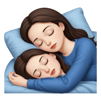 Brunette girl sleeping sticker