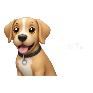 Dog with speech bubble that says arf inside the speech bubble sticker