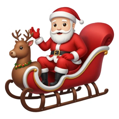 santa sleigh sticker