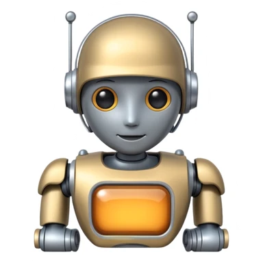 Cute Robot assistant sticker