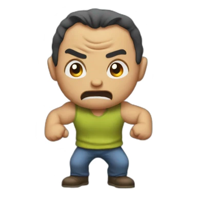 ANGRY MAN PULLING HAIT OUT sticker