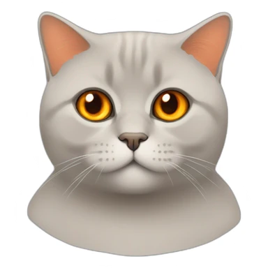 A sitting red british shorthair cat with orange eyes sticker