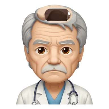 old grumpy doctor sticker