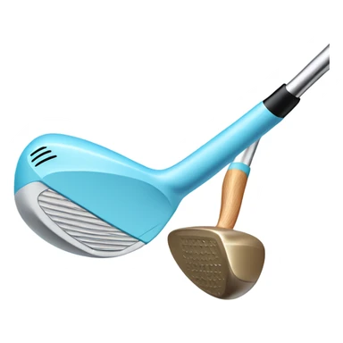 Light blue golf clubs sticker