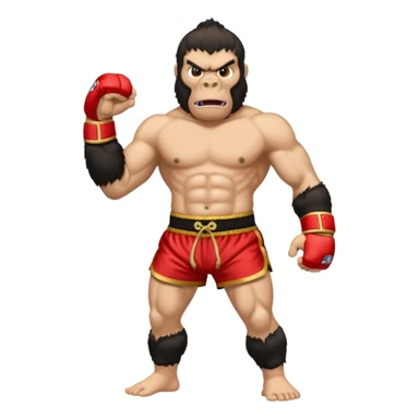 king kong muay thai shorts sticker