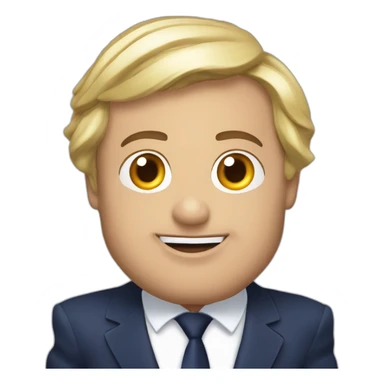 Emanuel macron fait un bisou à Marine le Pen sticker