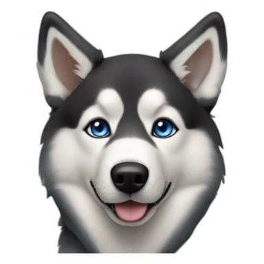 small-husky-shepherd-blue-eyes-mostly-black-muzzle sticker