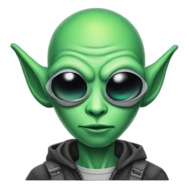 cool alien boy sticker