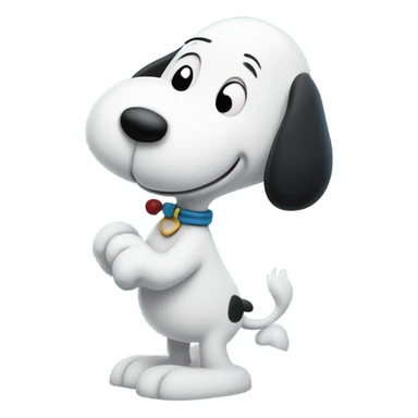 Snoopy on the snow  sticker