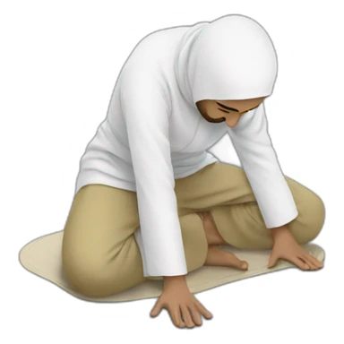 Muslim doing Sujood sticker