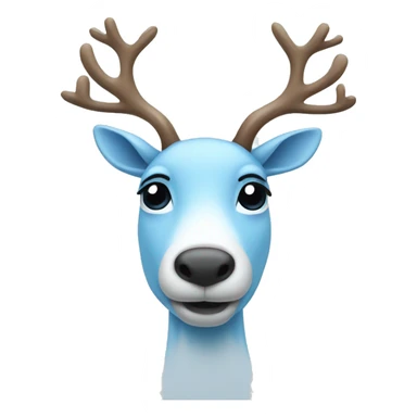 Light blue reindeer sticker