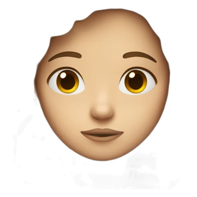 Sleepy girl White with brown hair sticker