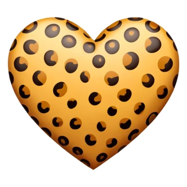 cheetah print heart sticker