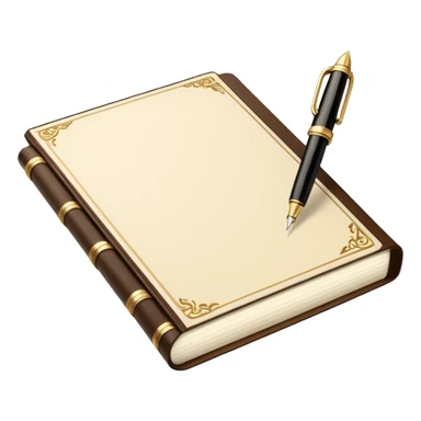 open notebook with fancy “A” on the page sticker