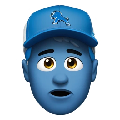 Crying Detroit lions fan sticker