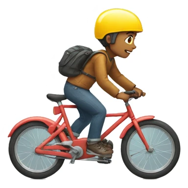 Boy riding bike sticker