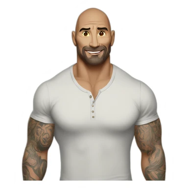 actor dave bautista cartoon wearing henley  sticker