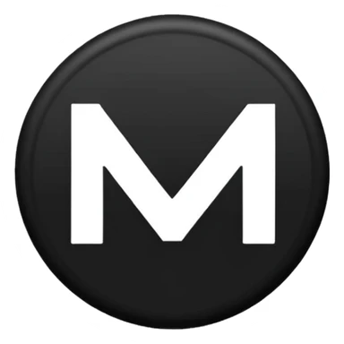 Black circle with “MB” written on in the middle of it. Nothing else sticker